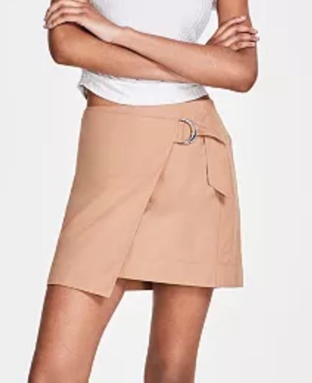 Calvin Klein High Waist Twill Wrap Skirt S NWT